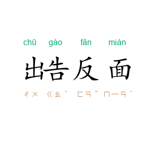出告反面