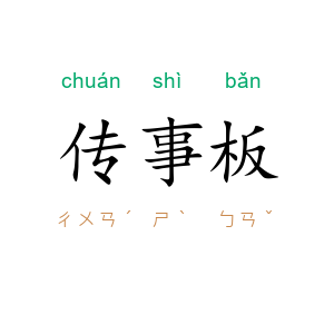 传事板