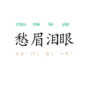 愁眉泪眼