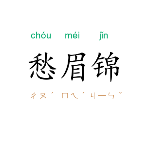 愁眉锦