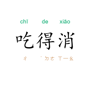 吃得消