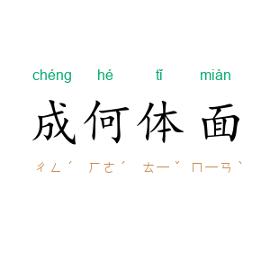 成何体面