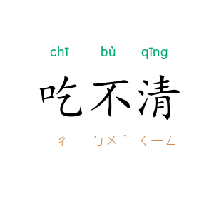 吃不清