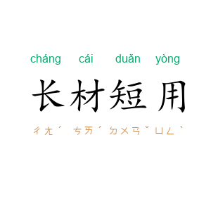 长材短用