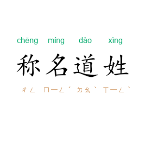 称名道姓