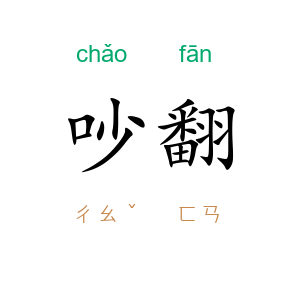 吵翻