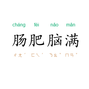 肠肥脑满