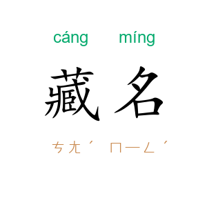 藏名