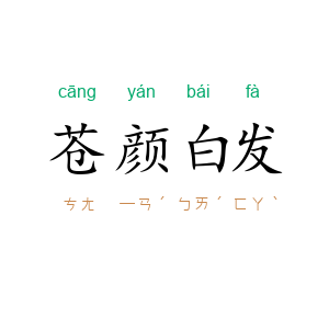 苍颜白发