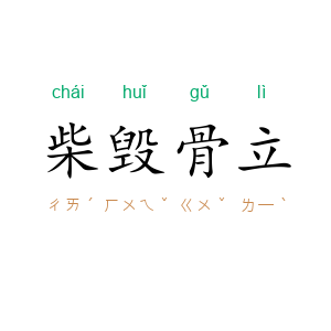柴毁骨立