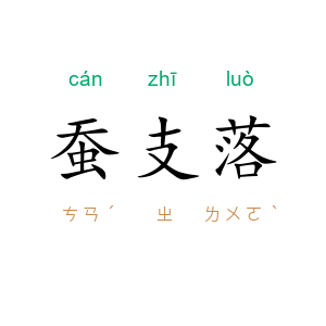 蚕支落