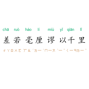 差若毫厘，谬以千里