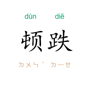 顿跌