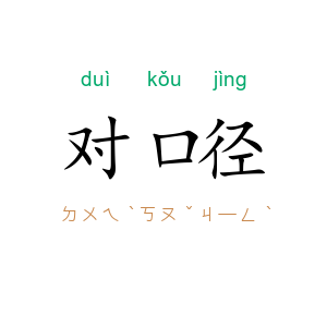 对口径