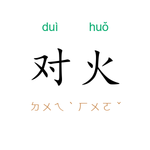 对火