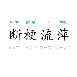 断梗流萍