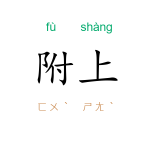 附上