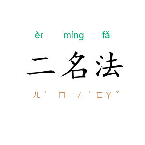 二名法