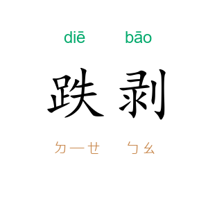 跌剥