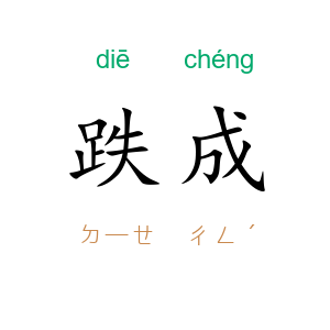 跌成