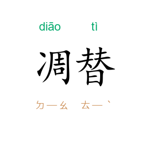 凋替