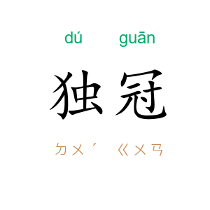 独冠