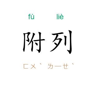 附列