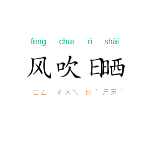 风吹日晒