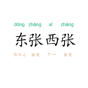 东张西张