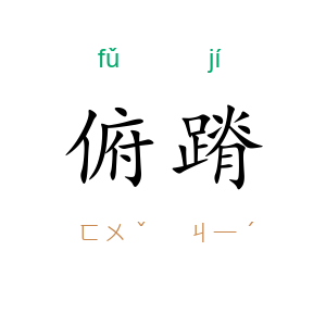 俯蹐
