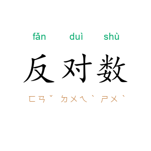 反对数