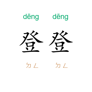 登登