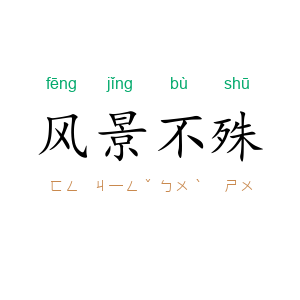 风景不殊