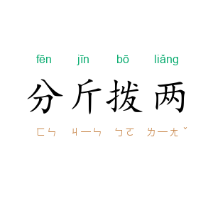 分斤拨两