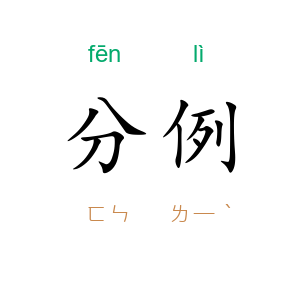 分例