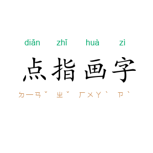 点指画字
