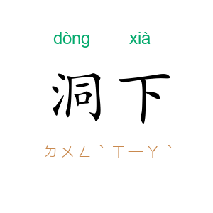 洞下