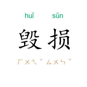 毁损