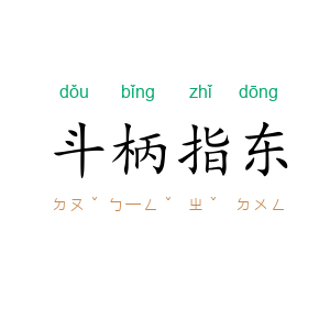 斗柄指东