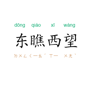 东瞧西望
