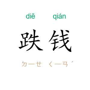 跌钱