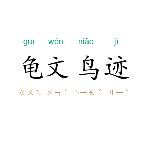 龟文鸟迹