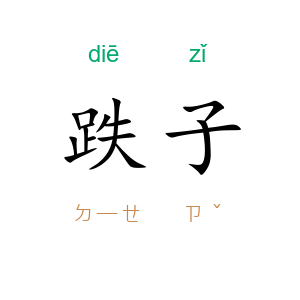跌子