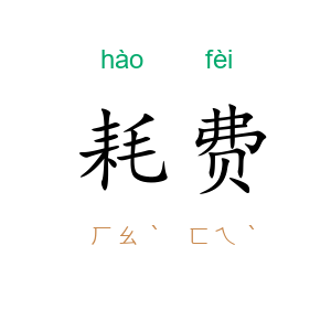 耗费
