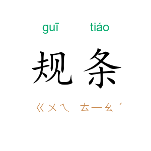 规条