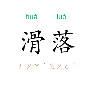 滑落