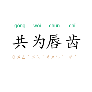 共为唇齿