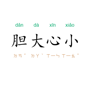 胆大心小