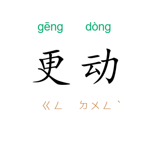 更动