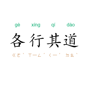 各行其道